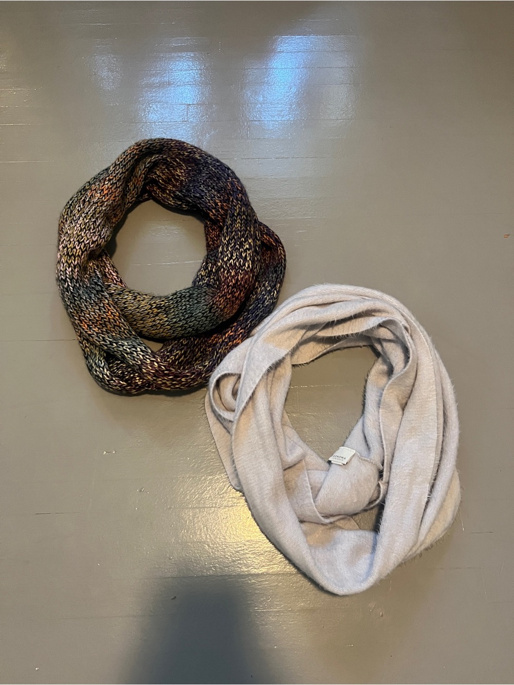 Sonoma Multicolor Knit Infinity Scarf & Sonoma Cream Infinity Scarf
